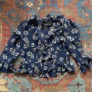 Realisation Par Navy Floral Blouse